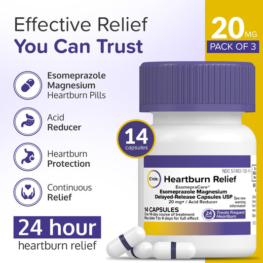 Three 14 count bottles of Esomeprazole Magnesium