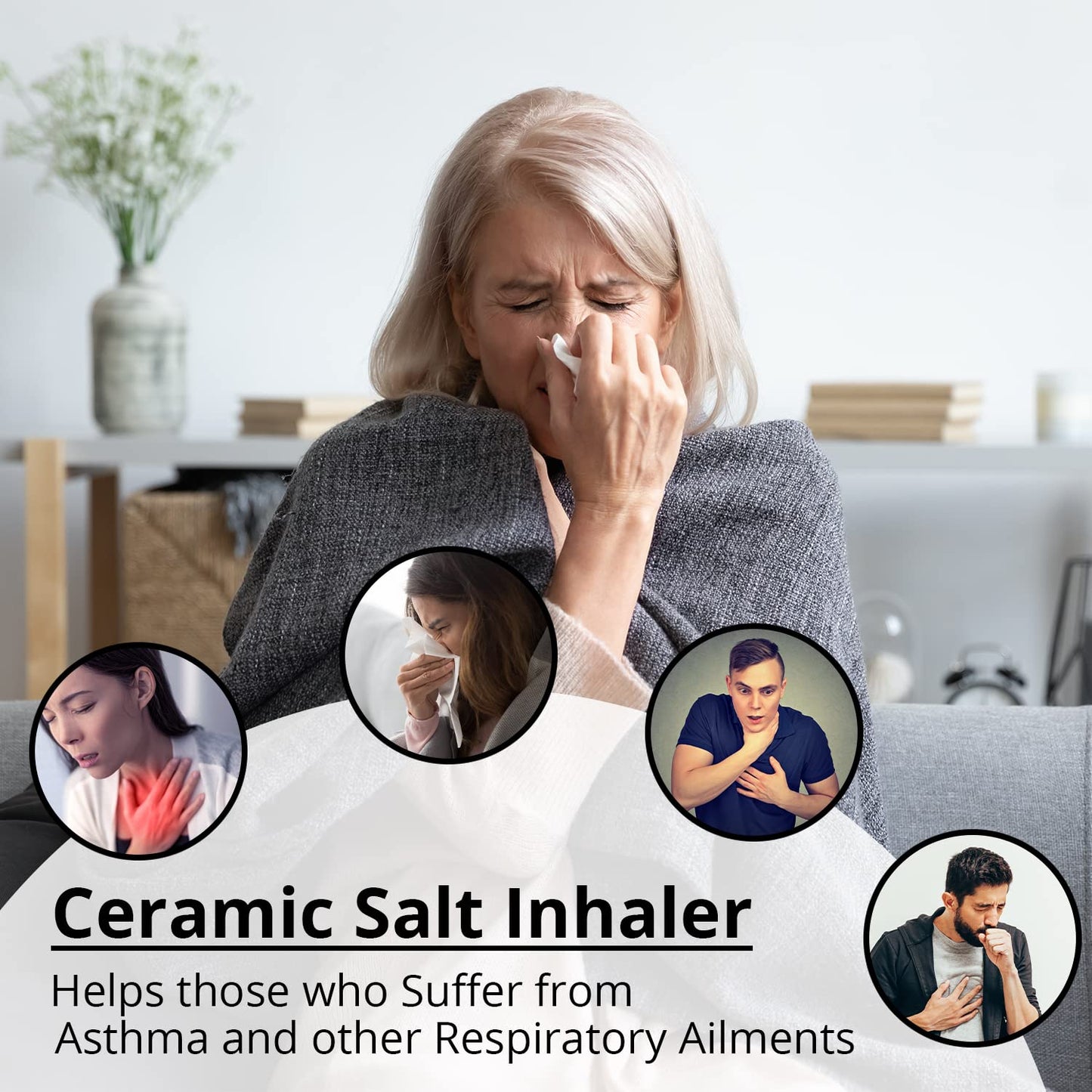 Unboxed packaging showing the complete authentic USA imported Himalayan salt inhaler kit