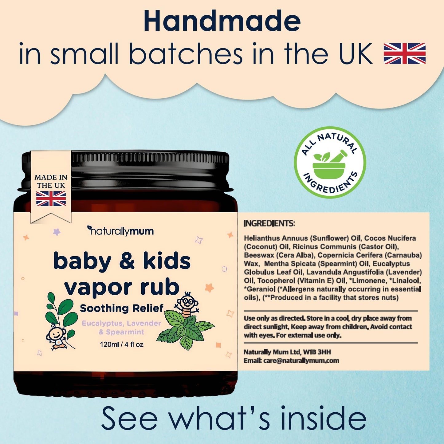 NaturallyMum baby and kids natural congestion support packaging