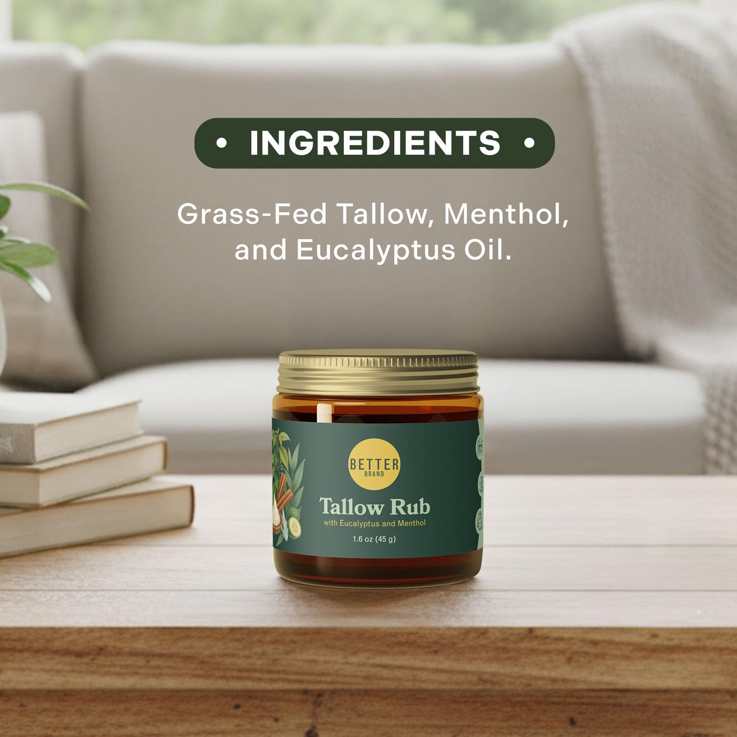 Betterbrand natural balm ingredients label