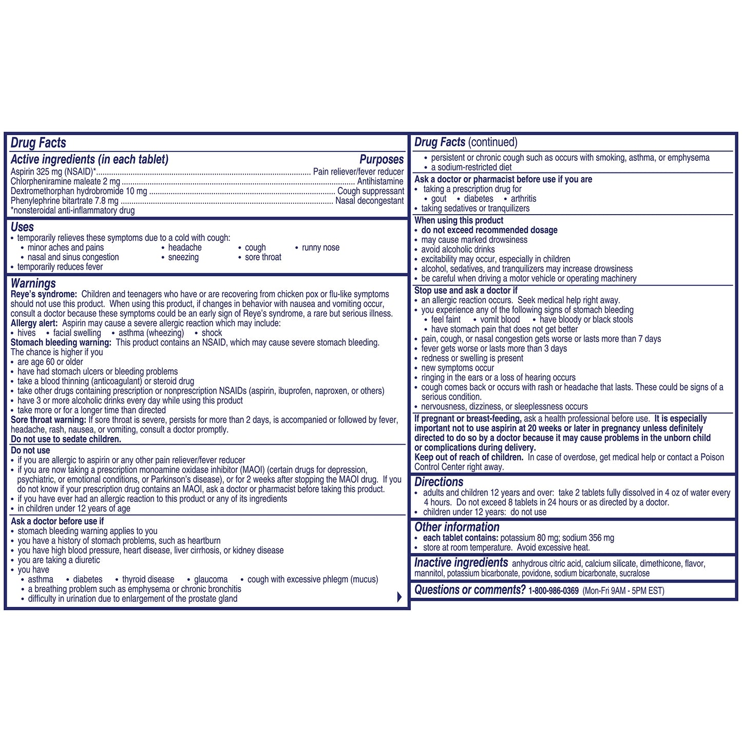 Alka-Seltzer Plus multi-symptom severe cold relief box showing forty-eight tablets count