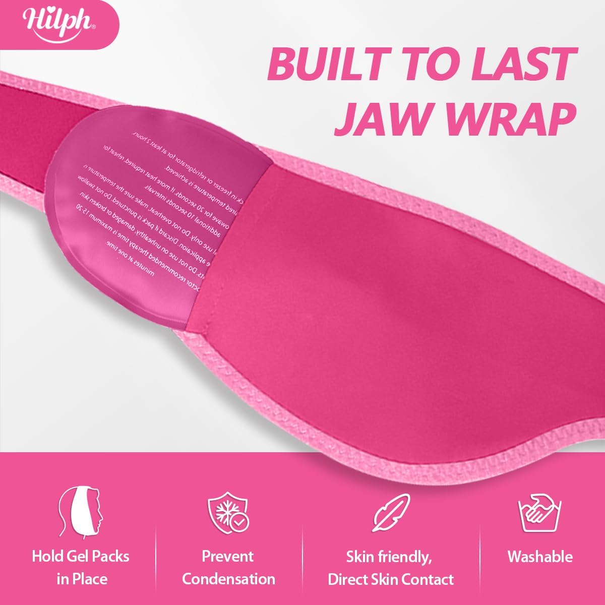 Instructions for heating and cooling Newgo Hilph gel packs for facial therapy