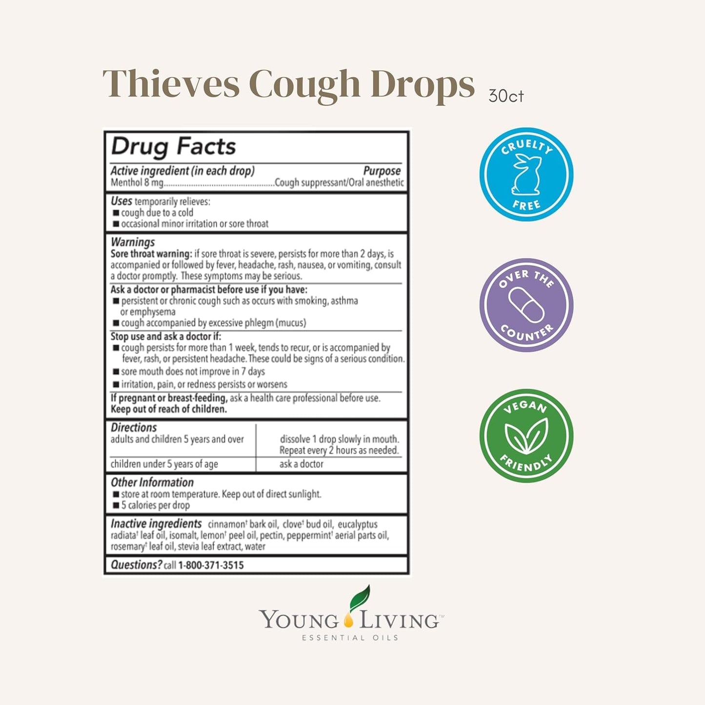 Young Living Thieves essential oil infused wellness lozenges pouch close up view