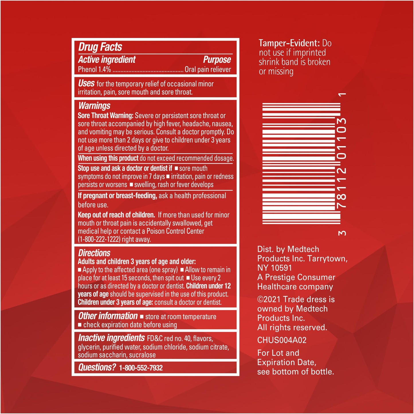Chloraseptic aspirin free and alcohol free sore throat relief solution full product presentation
