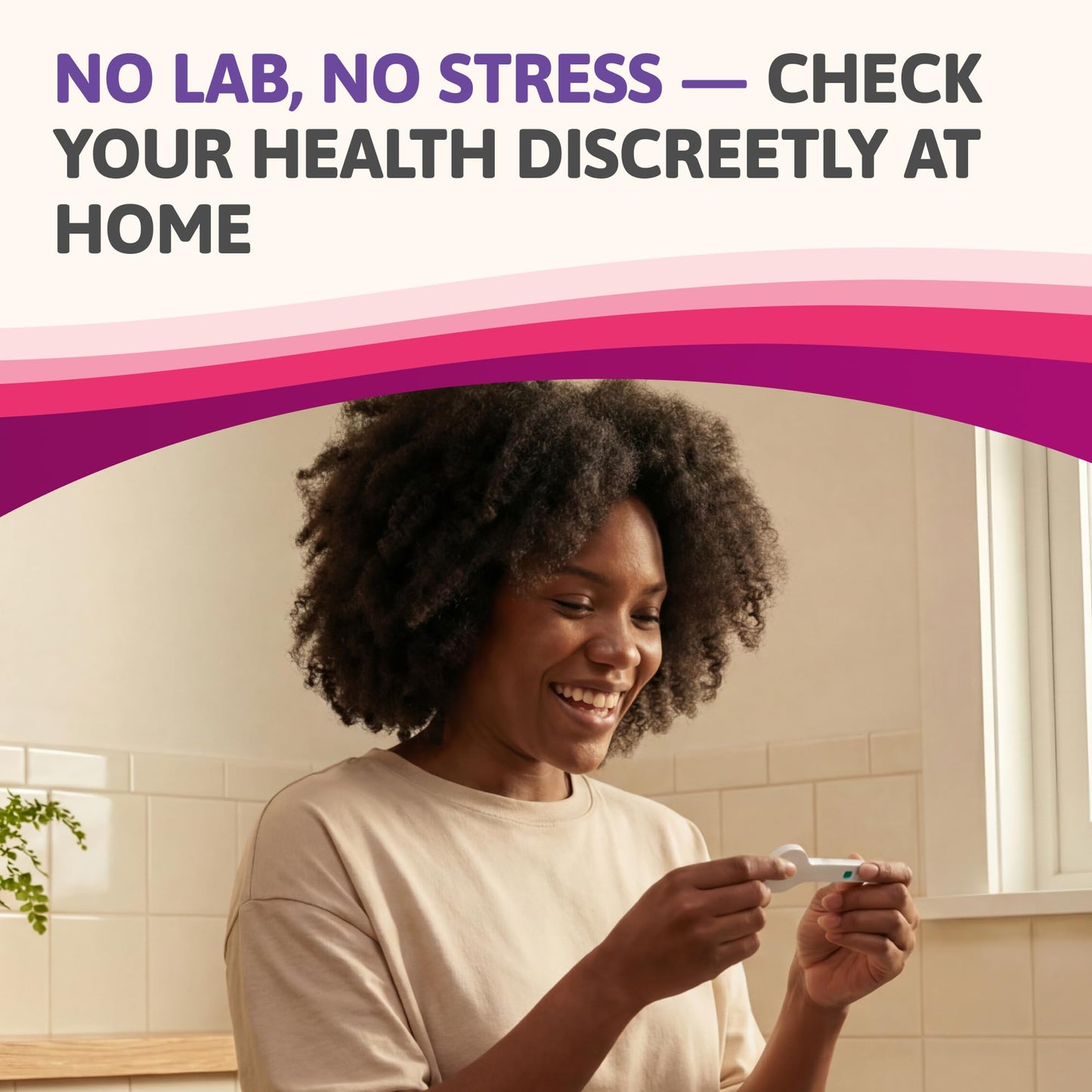 Lifestyle shot of DFI Exploro intimate health screening kit