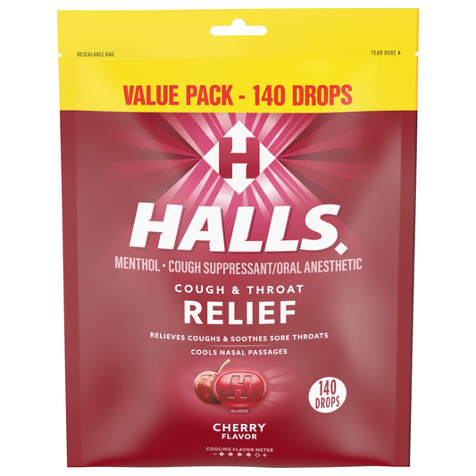 Halls cough drops value pack packaging details