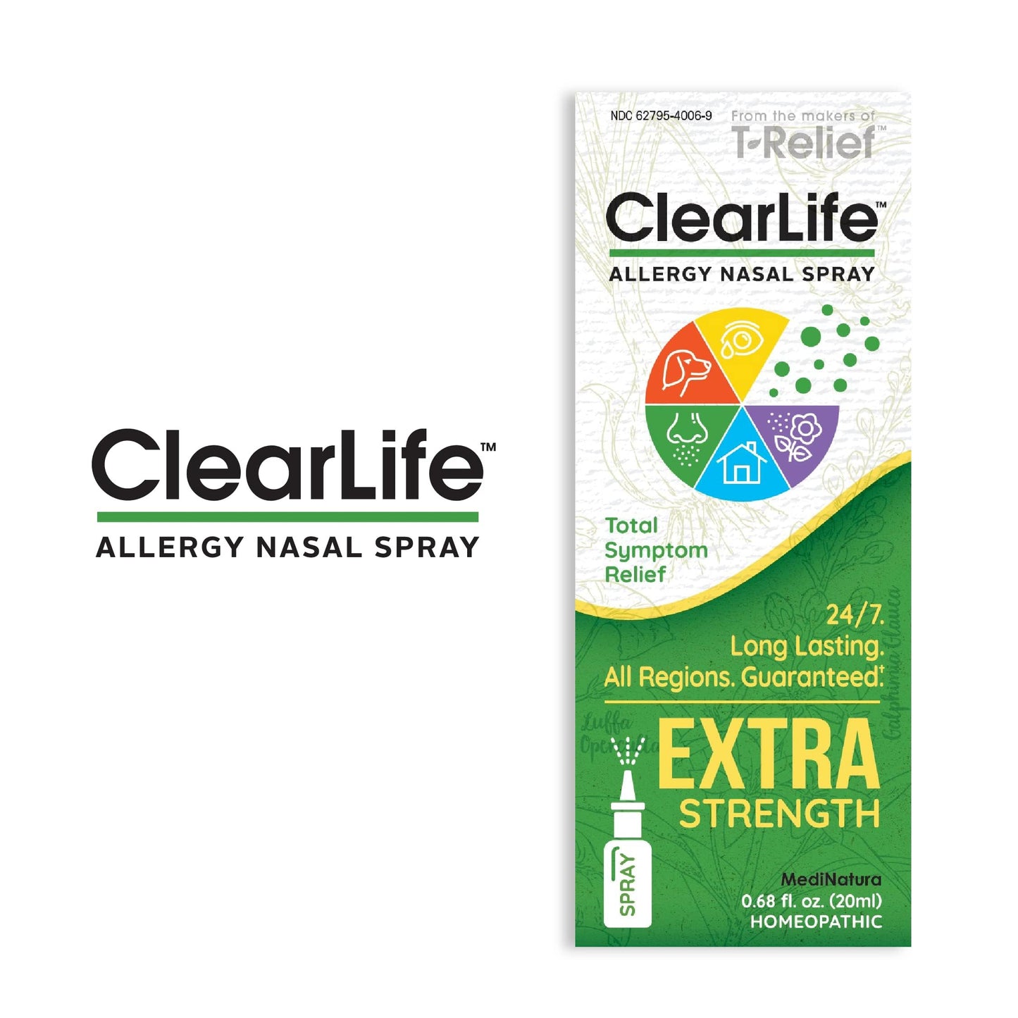 ClearLife Extra Strength allergy relief spray bottle nozzle for targeted sinus and nasal application