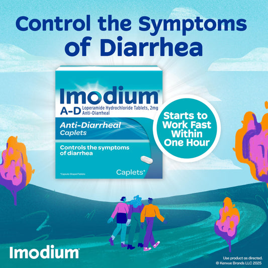 Imodium 24 count caplets box side view