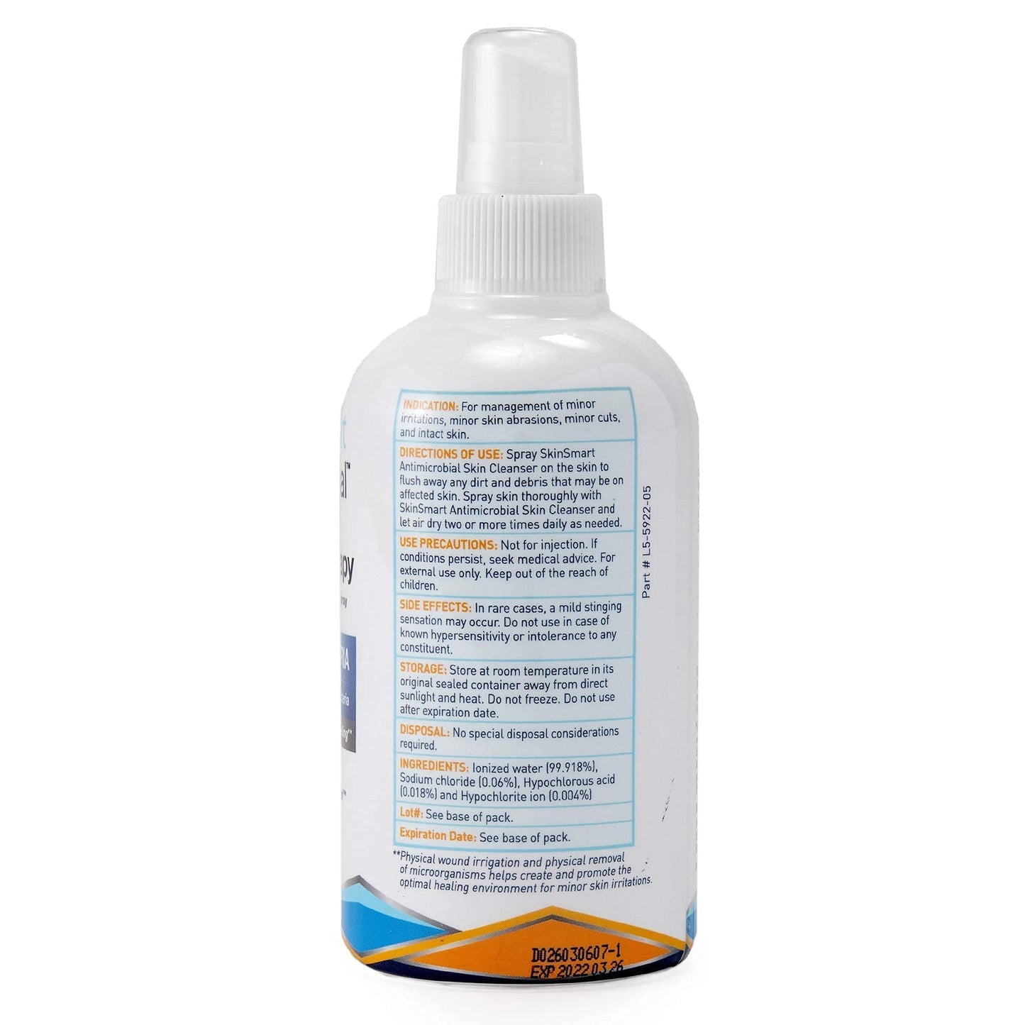 Close-up of the spray nozzle on the SkinSmart Antimicrobial skin cleansing mist.
