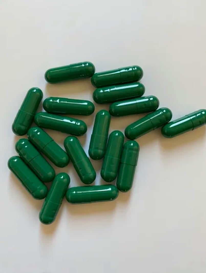 High quality empty gelatin capsules green color size 2 bulk pack