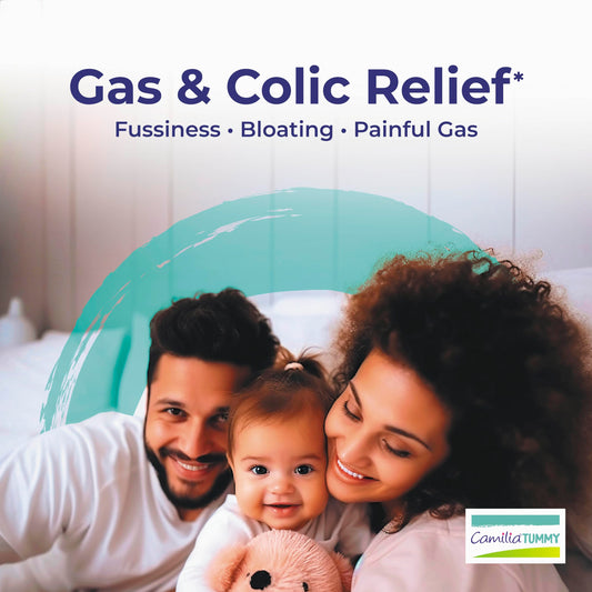 Boiron Camilia homeopathic liquid doses for baby colic and bloating relief