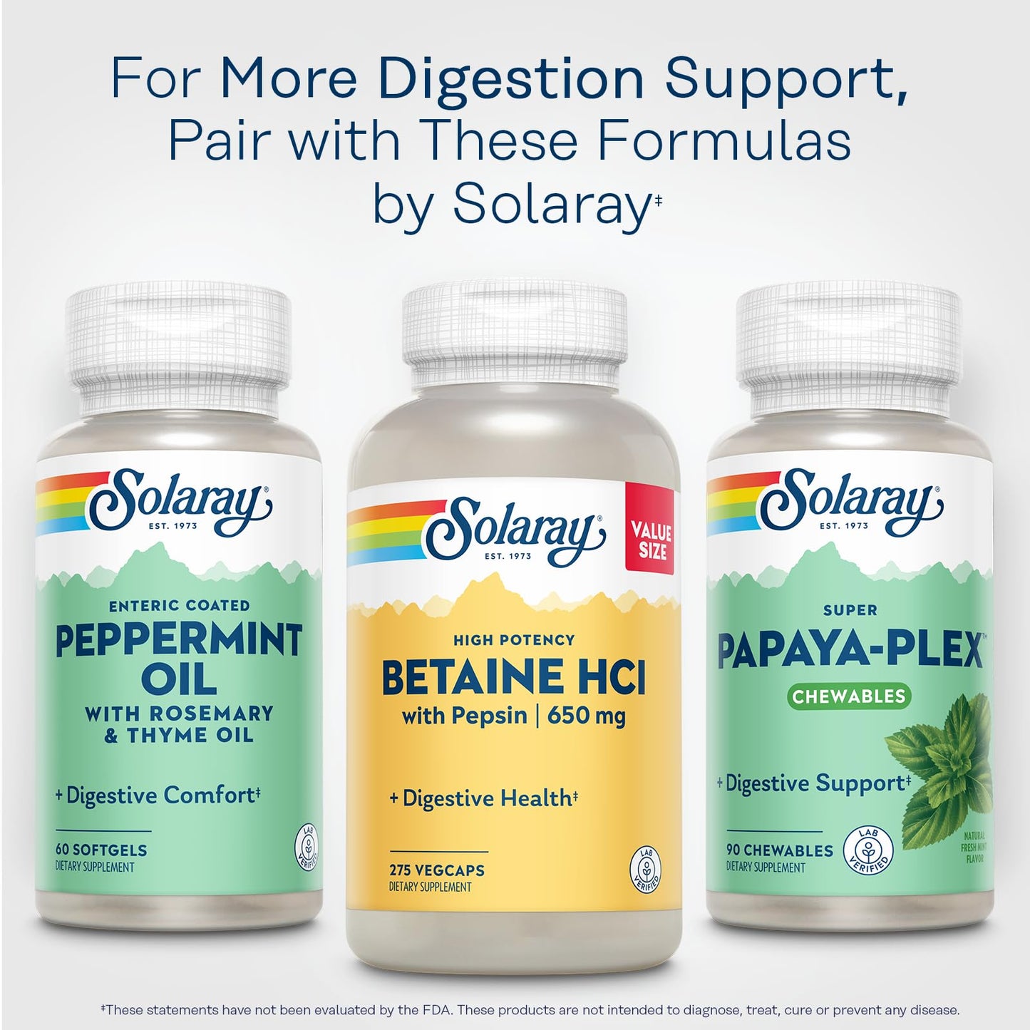 Solaray Betaine HCL with Pepsin bottle cap and sealing detail verifying genuine packaging