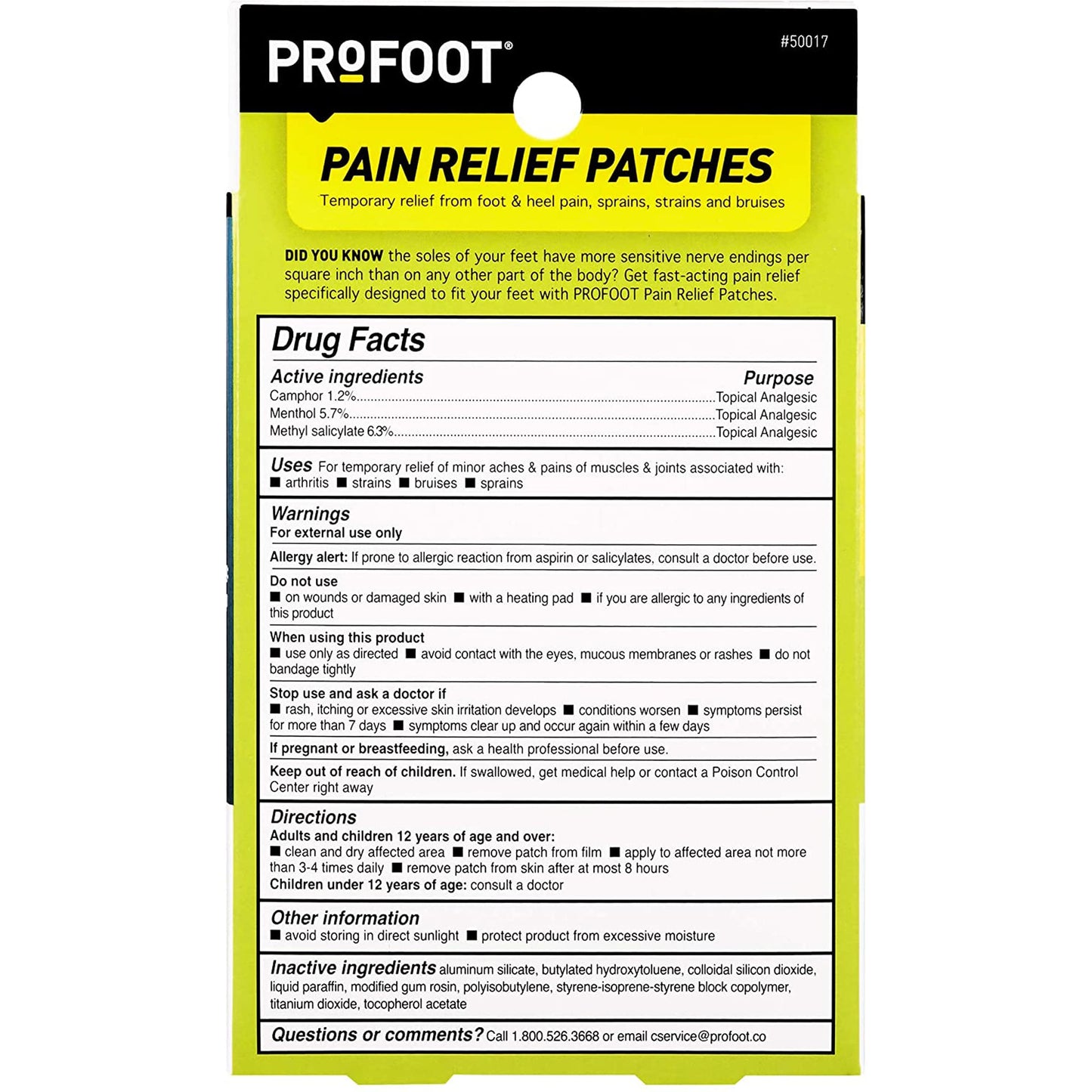 Close up of trimmable cooling pain patch material ideal for plantar fasciitis and sprain relief.