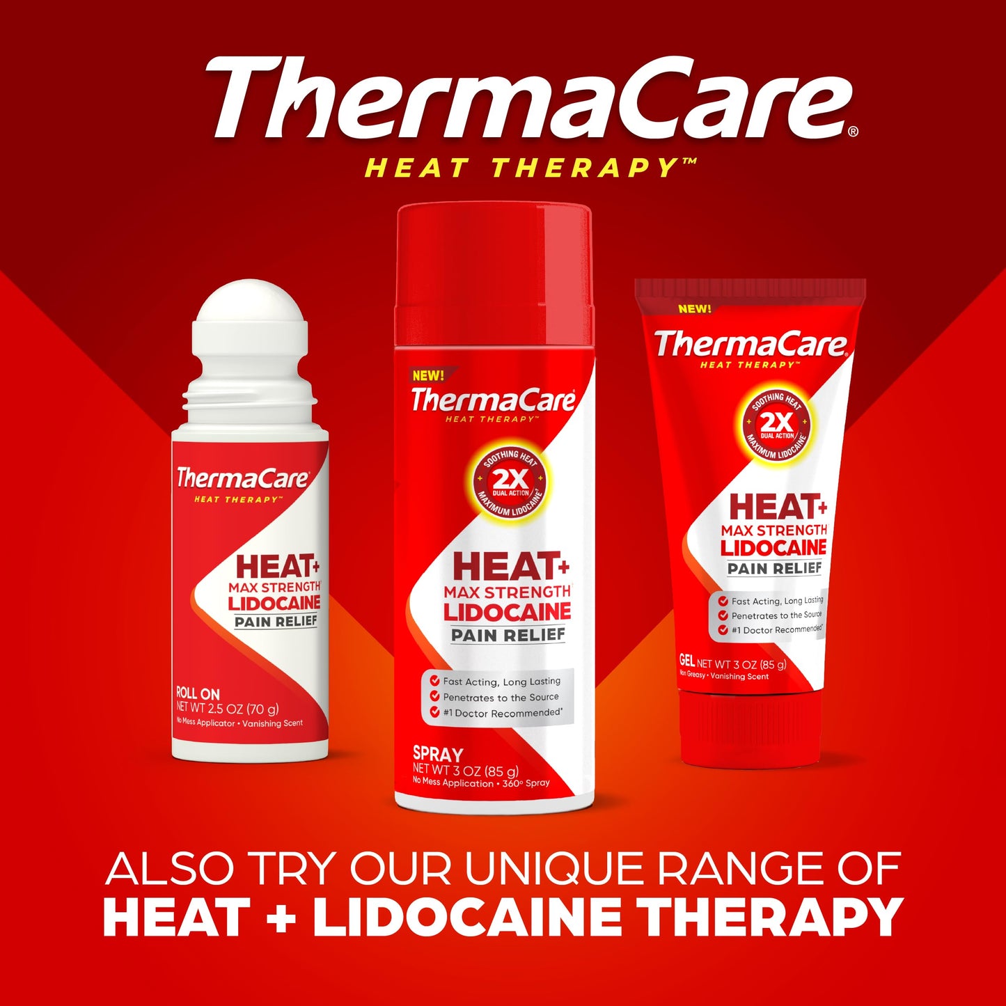 ThermaCare imported USA healthcare product packaging detailing active heat cell technology.