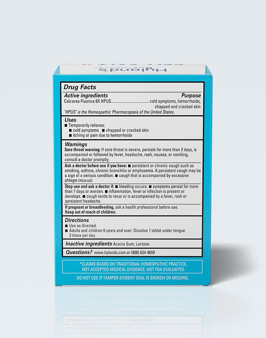 Hyland's Calcarea Fluorica 6X tissue elasticity cell salt 100 quick dissolving tablets packaging