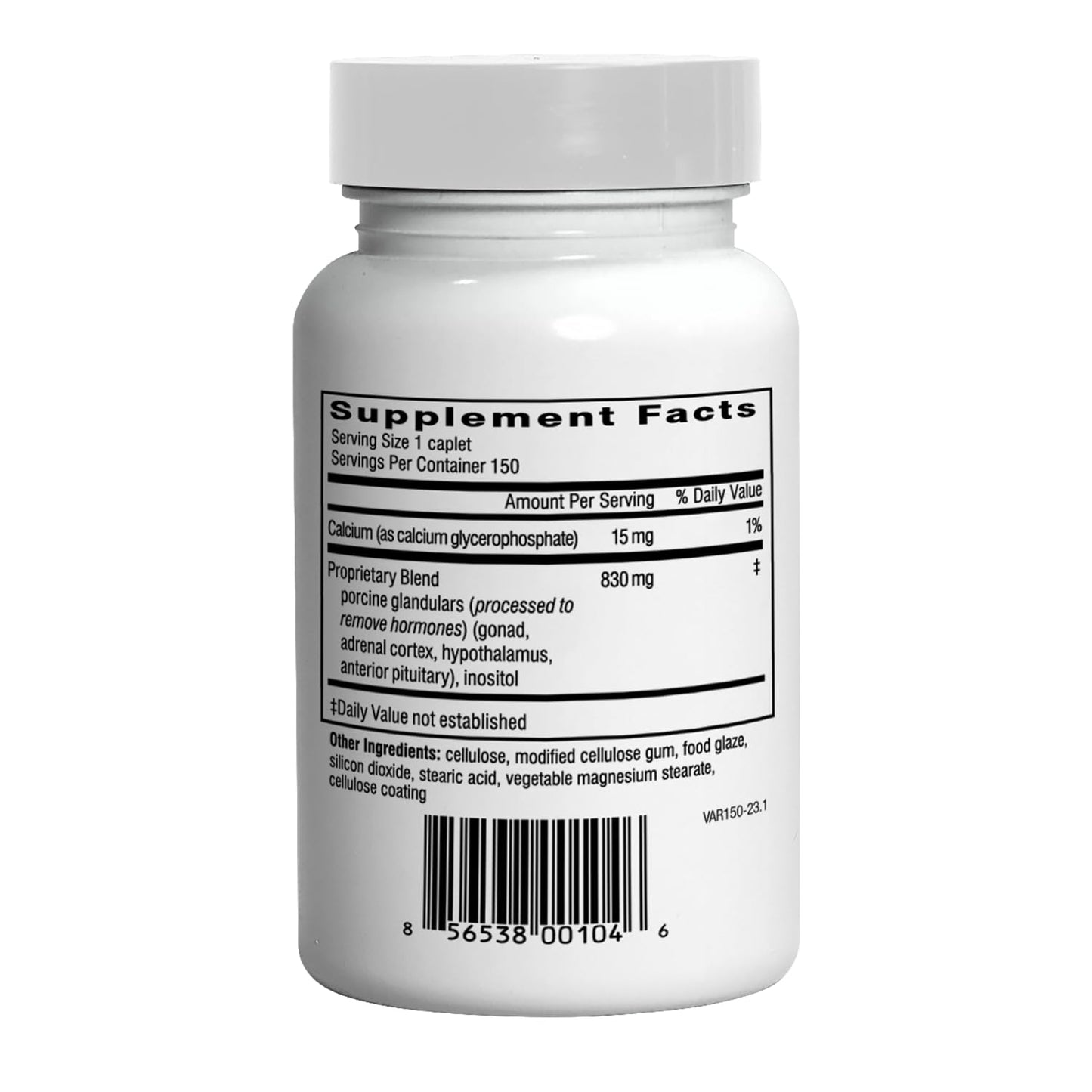 Side view of Doctor Wilson's Adrenal Rebuilder bottle highlighting dietary guidelines.