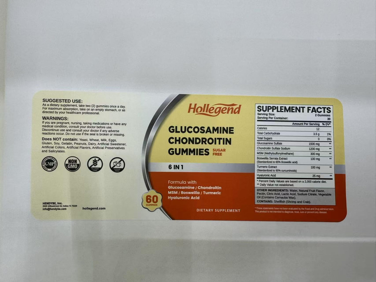 Lifestyle shot of Hollegend glucosamine chondroitin gummies for adult wellness