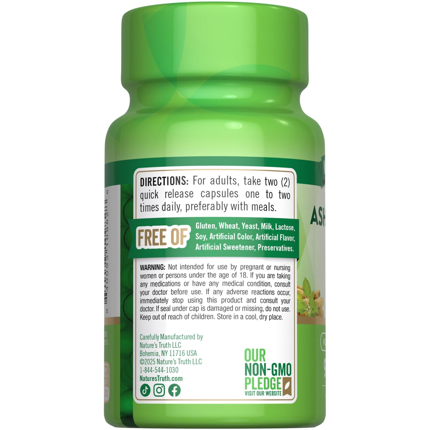Rudra Retails imported Nature's Truth Ashwagandha herbal supplement bottle display