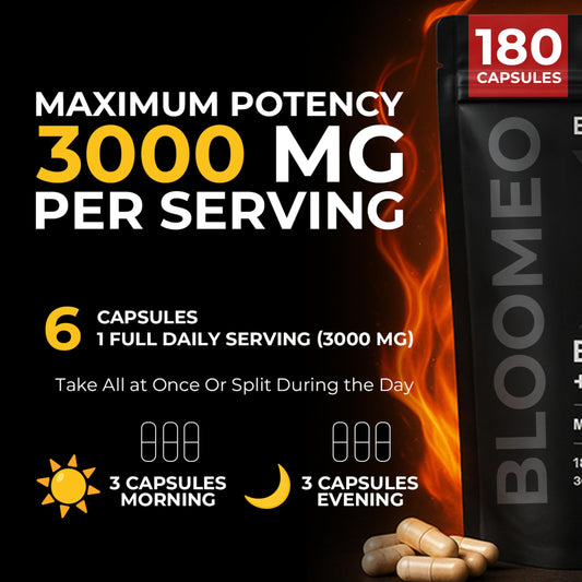 Bloomeo grass fed glandular capsules supplement facts label