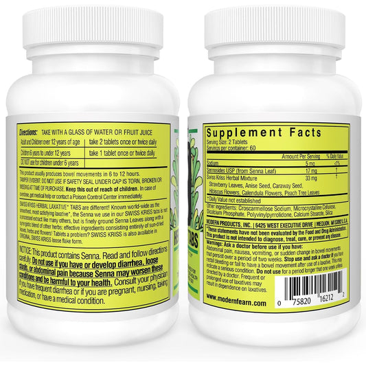Swiss Kriss 120 tablets bottle packaging