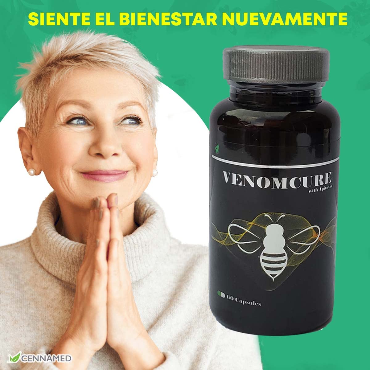 Authentic USA imported CNM VENOMCURE capsules packaging showing nutritional info for joint health
