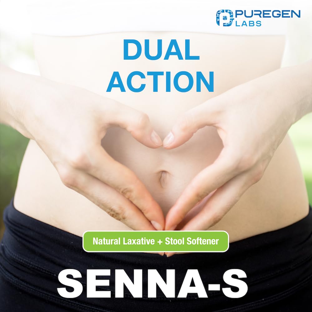 Puregen Labs Senna-S bottle with dual action ingredient label