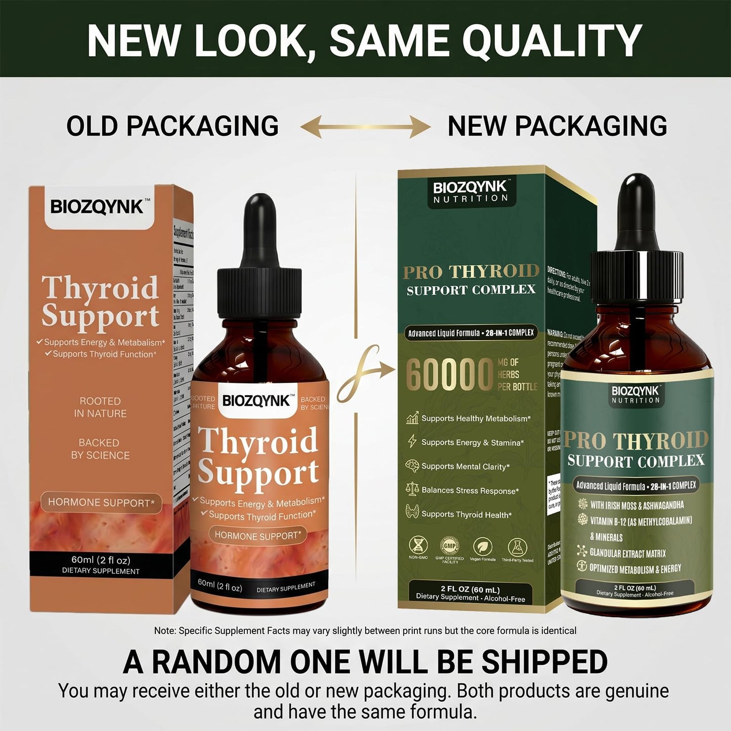 Biozqynk vegan and gluten free thyroid support drops lifestyle presentation.