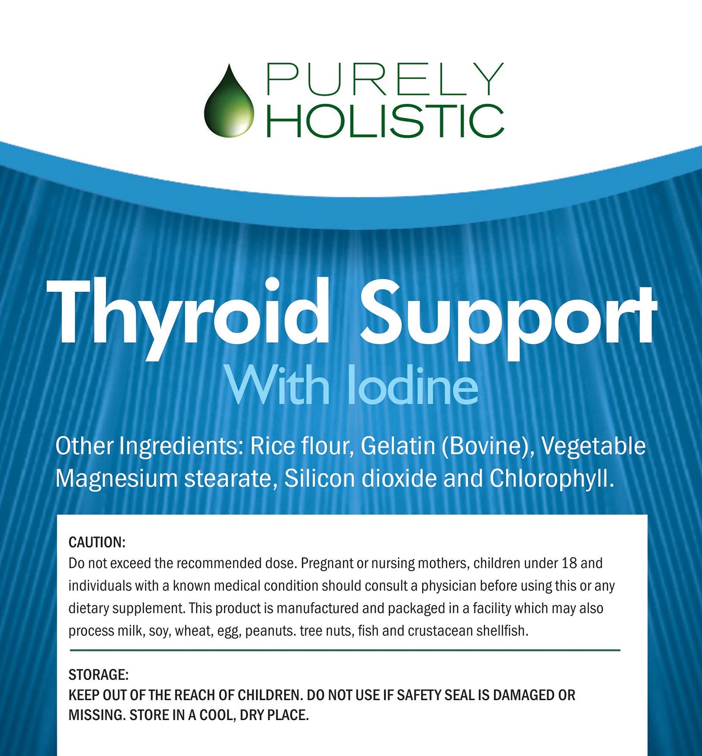 Purely Holistic metabolism support formula with kelp and L-Tyrosine overview