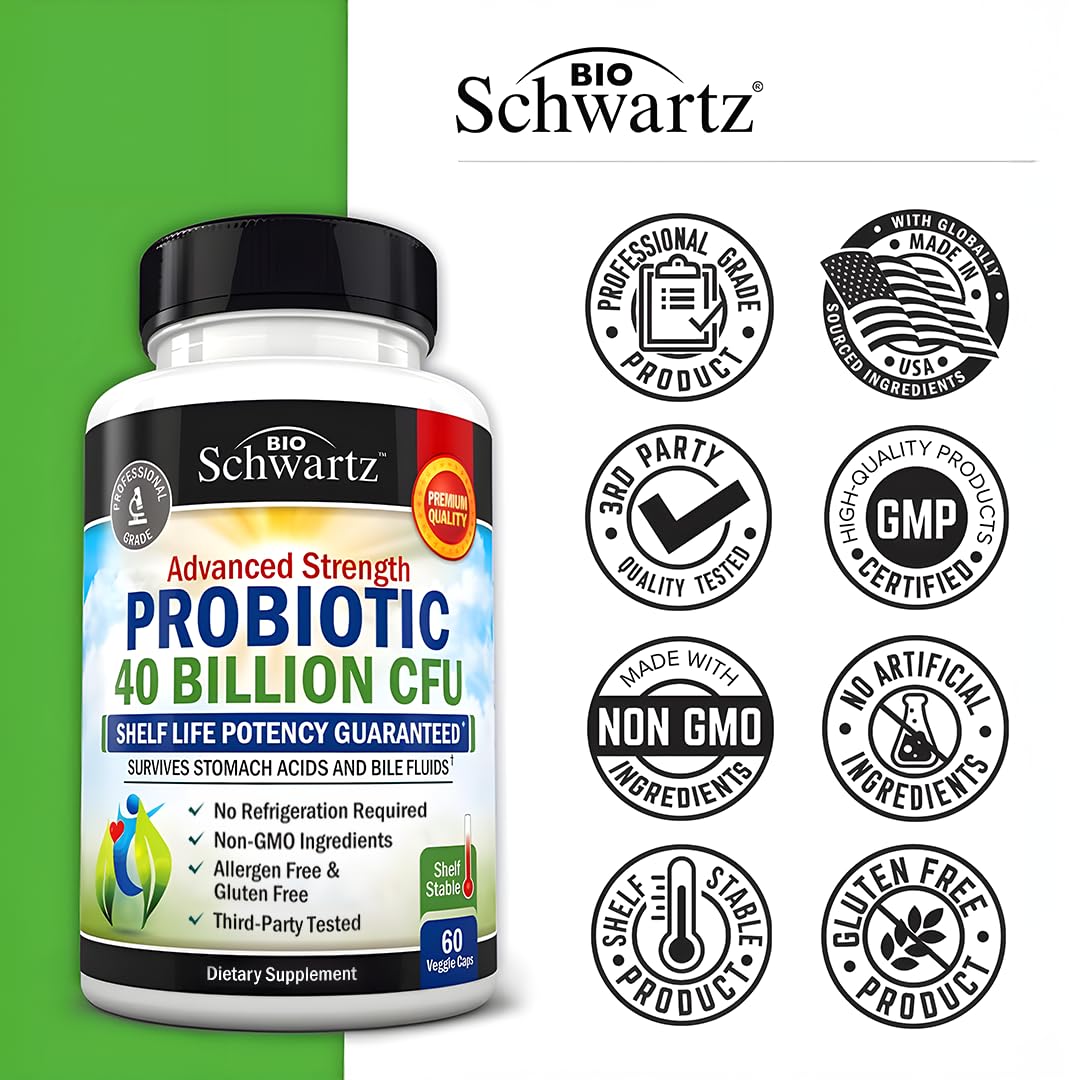 BioSchwartz authentic imported dietary supplement for daily gastrointestinal immunity and bloating relief.