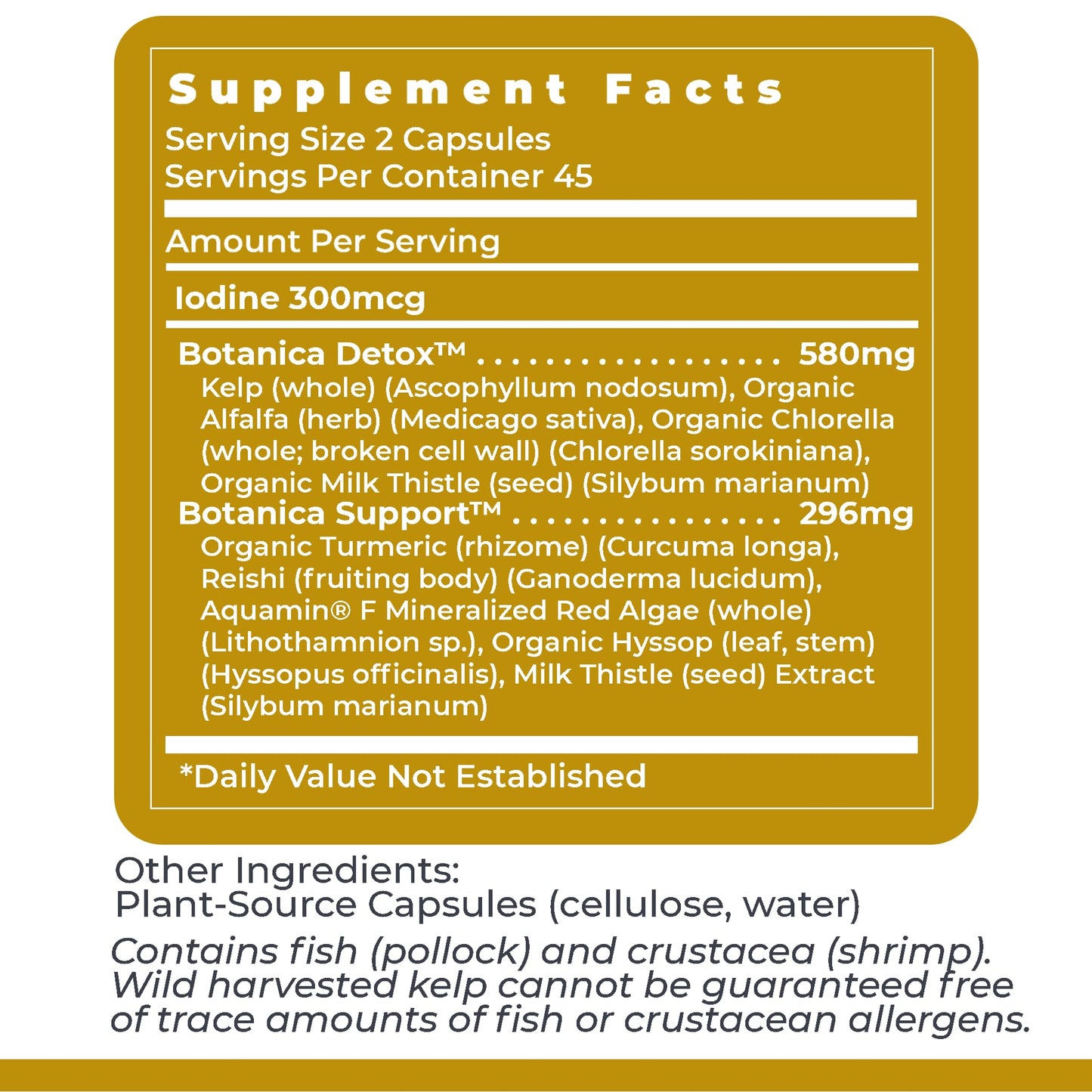 Imported USA thyroid care supplement product display
