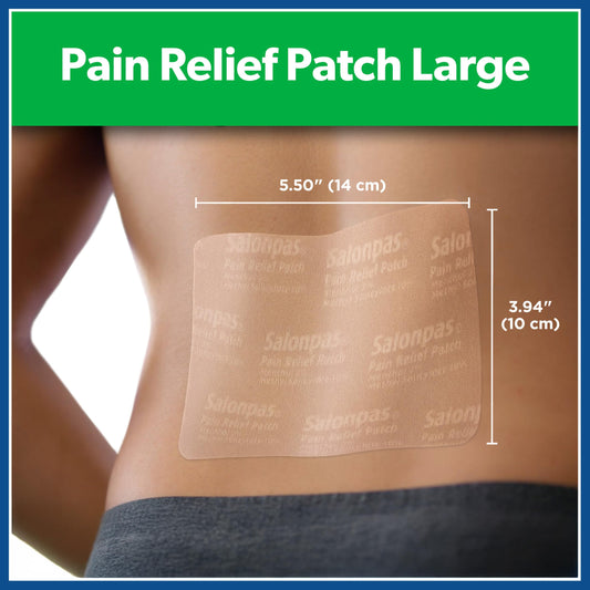 Salonpas Pain Relief Patch showing 12 hour relief benefits