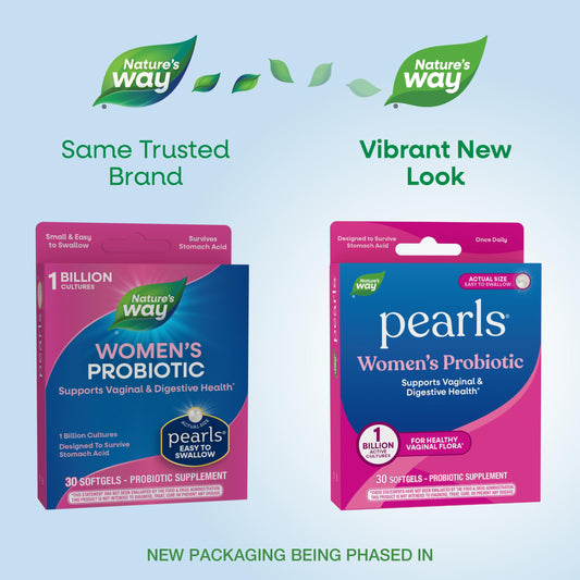 Side view of Nature's Way women's supplement box detailing the 1 billion live cultures count.