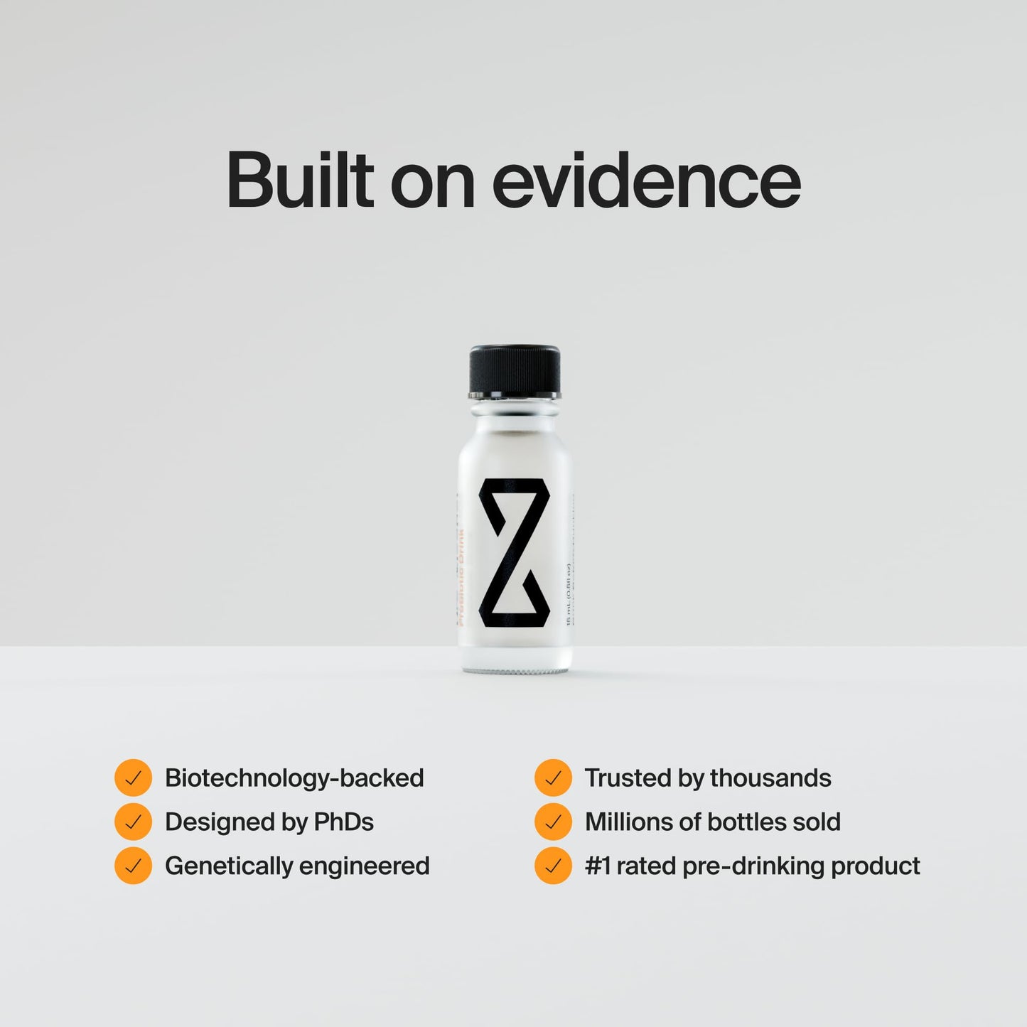 Premium box packaging of ZBiotics pre alcohol probiotic system for easier mornings