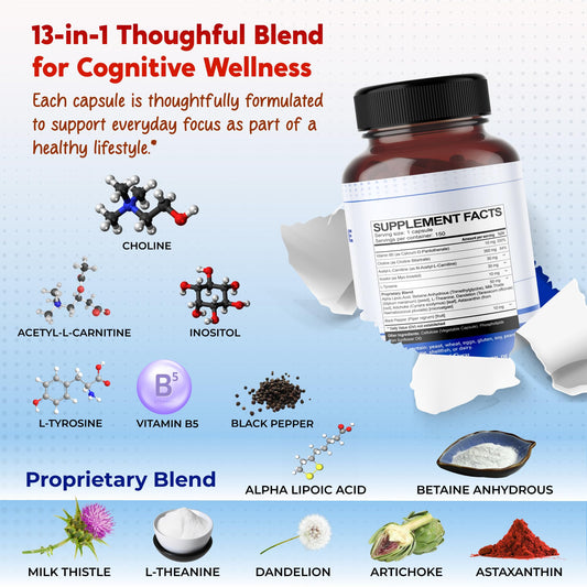 PeakPury 150 capsule bottle lifestyle cognitive support product