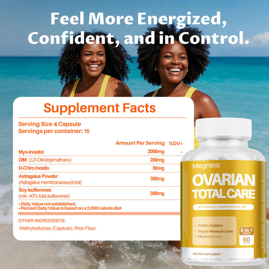 Megneta Ovarian Health Supplement bottle label details