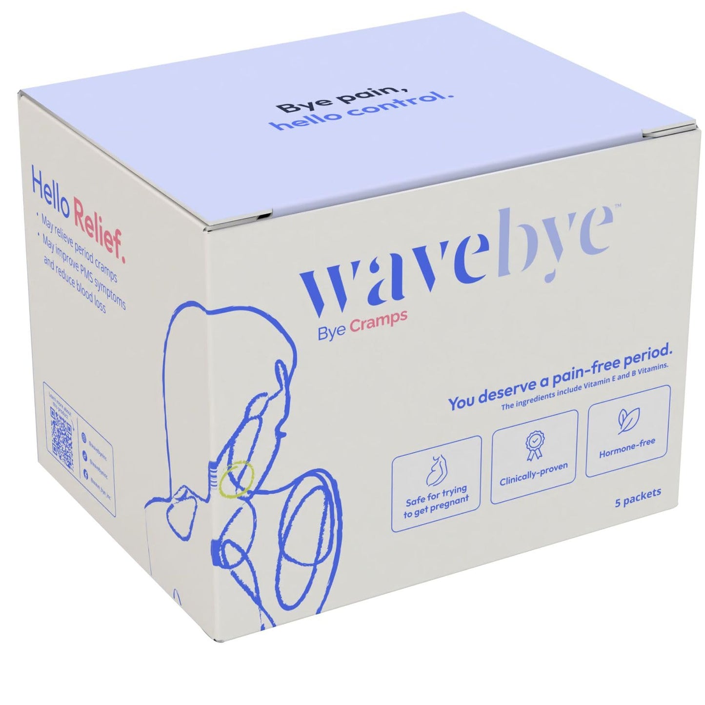 Authentic USA imported Wave Bye period relief supplement