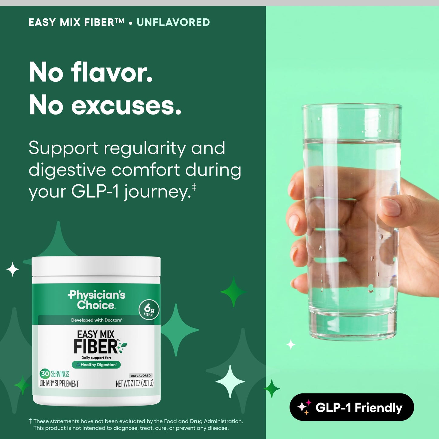 Physician's Choice USA imported premium prebiotic fiber powder for balanced hunger