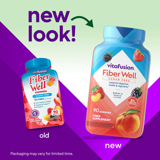 Sugar free prebiotic fiber supplements from Vitafusion USA import.