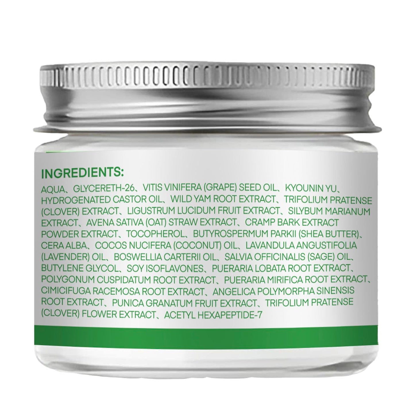 Nature Ziran Wild Yam Cream side profile of jar