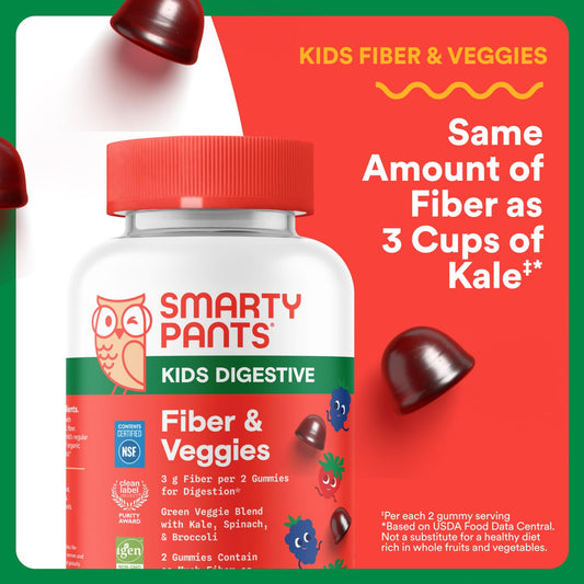 SmartyPants organic green veggie blend and inulin prebiotic supplement packaging information