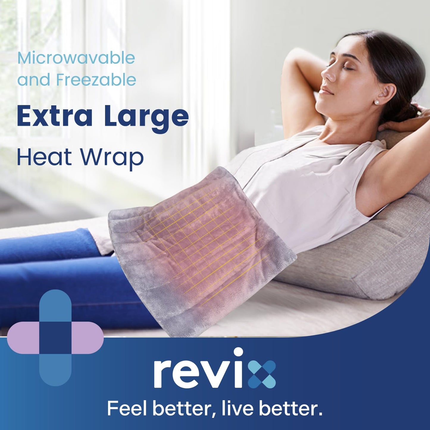 Revix heating pad folded for microwave use