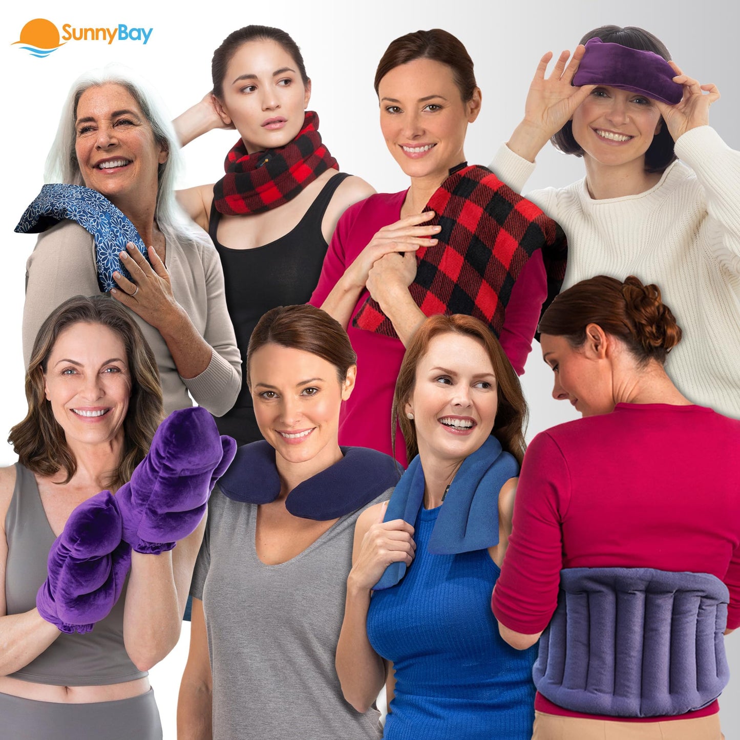 SunnyBay heating pad packaging and product set