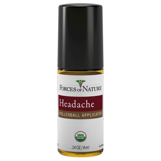 Forces of Nature 4 milliliter headache treatment bottle