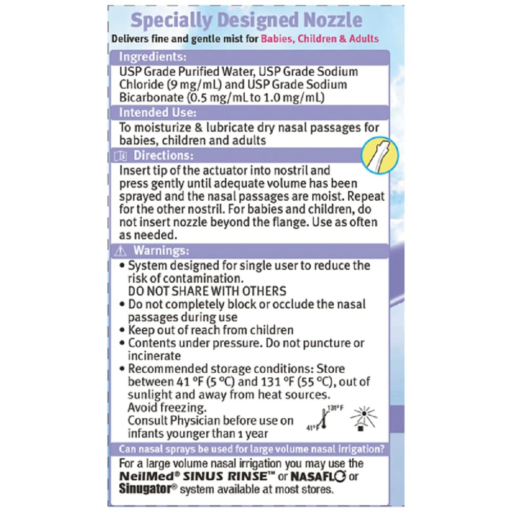 NeilMed pediatric saline mist packaging variant for toddler sinus care