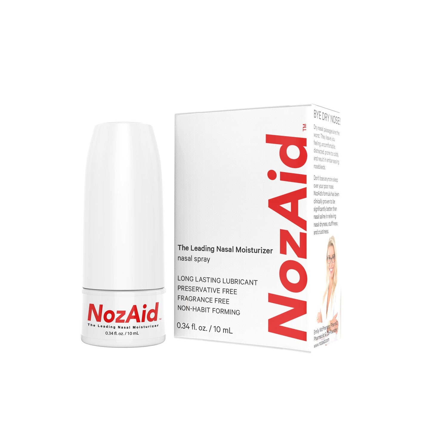 Authentic NozAid Nasal Spray package imported from the USA for premium skincare and wellness.