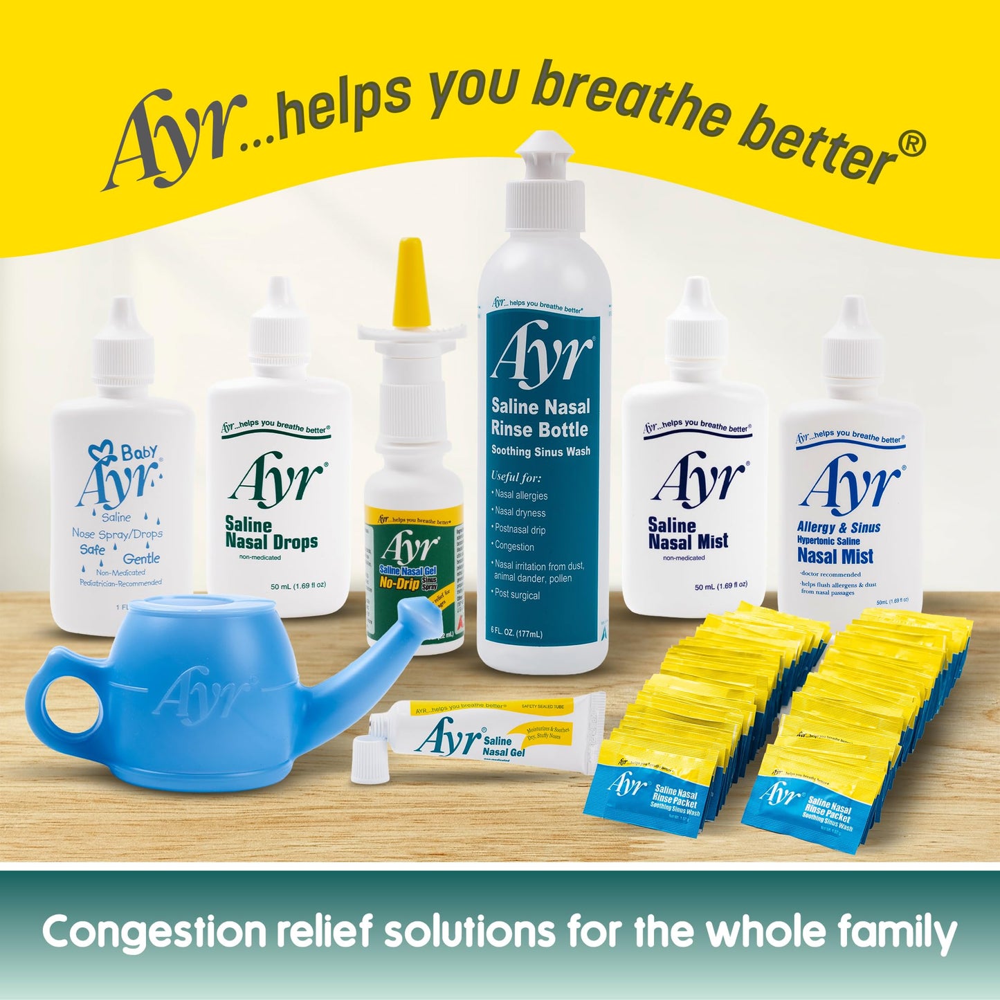 AYR hypertonic nasal solution ingredient facts and safety seal view