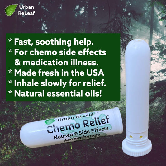 Urban ReLeaf essential oil nasal stick close up showing compact pocket size design.