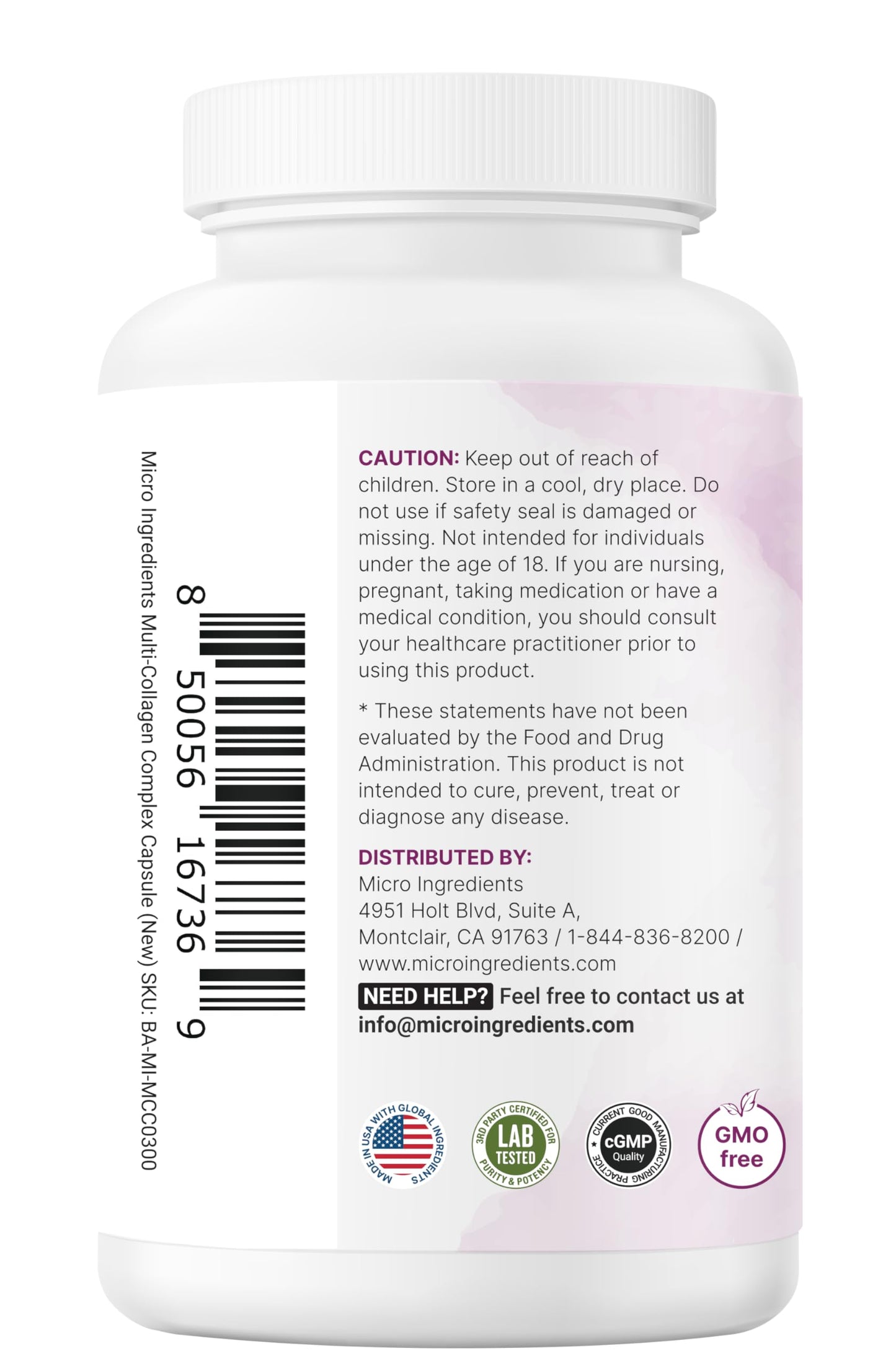 Secure authentic imported bottle from United States showcasing premium packaging of Multi Collagen.
