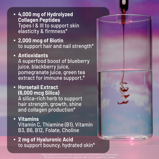 NatureWise Mixed Berry liquid collagen tubes box showing supplement facts