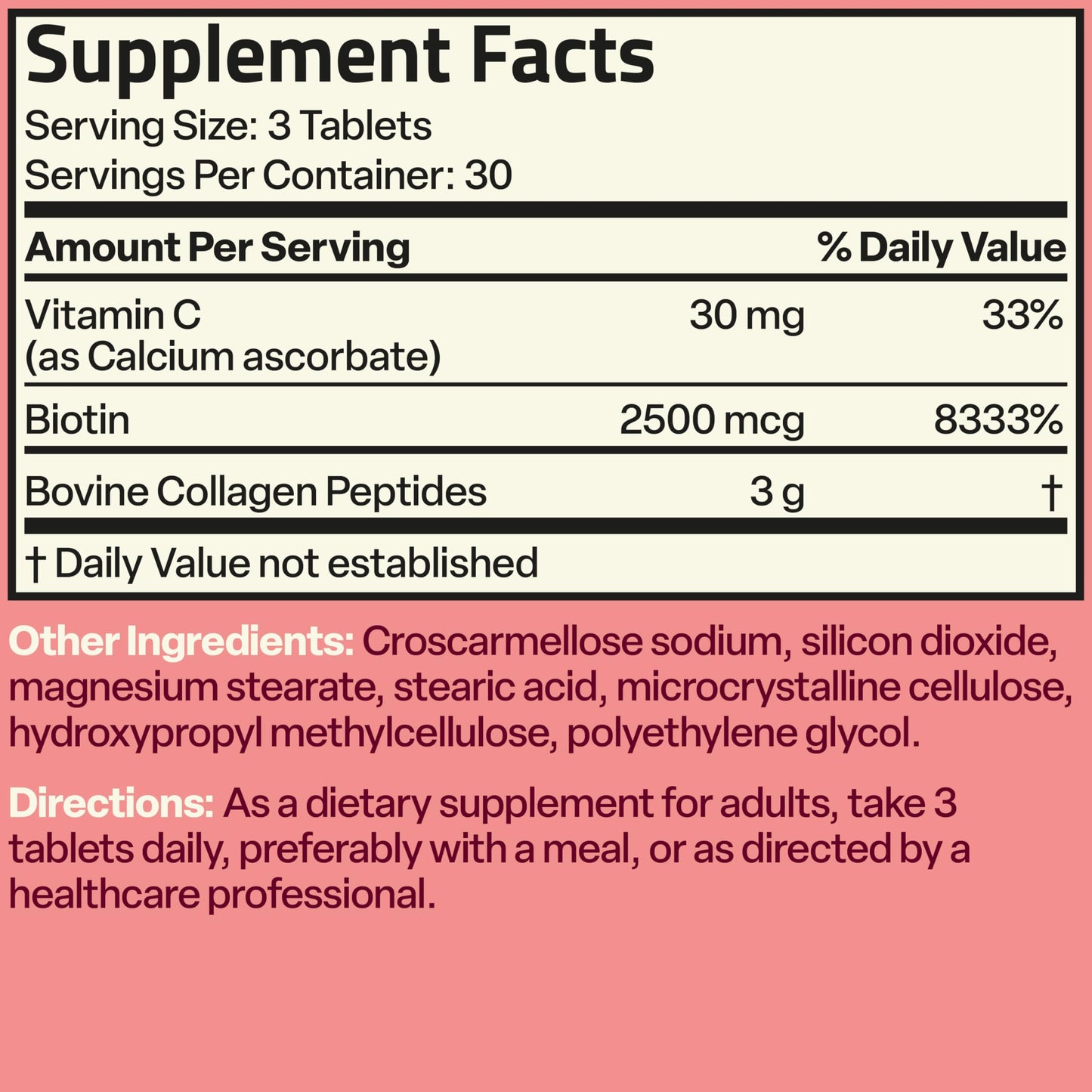 Bronson laboratory tested hair skin nails and joint support supplement bottle